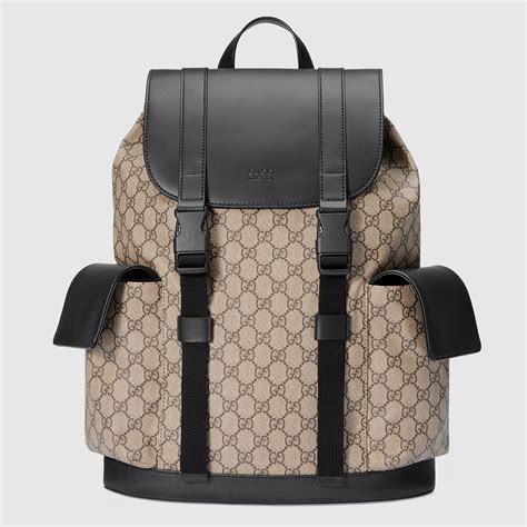 gucci supreme black backpack|gg supreme canvas zip backpack.